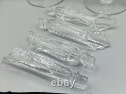 Vintage Fostoria Table Charm Crystal Set 4 Peg Vases & 2 Double Candle Holders