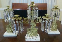 Vintage Girandole Candelabra With Prisms