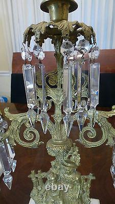 Vintage Girandole Candelabra With Prisms