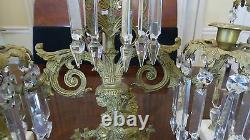 Vintage Girandole Candelabra With Prisms