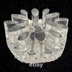 Vintage Glasdesign Georgeshutter Art Glass Tea Light Holder Clear 2.5T 6.5W