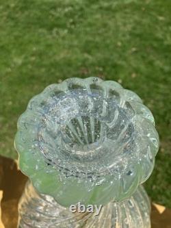 Vintage Glass Candlestick Holders. Very Heavy Glass. Rare Style & Hard To Find