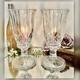 Vintage Glass Hurricane Candle Holders Pair 12 Taper Pillar Holiday Centerpiece