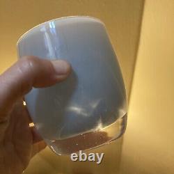 Vintage Glassybaby Candle Holder A MILLION BUCKS Lt Lavender Hand Blown Glass