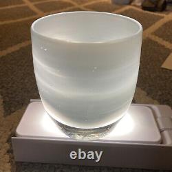 Vintage Glassybaby Candle Holder A MILLION BUCKS Lt Lavender Hand Blown Glass