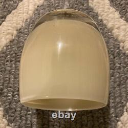 Vintage Glassybaby Candle Holder Box PINA COLADA Hand Blown Glass Round Bowl Art