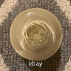 Vintage Glassybaby Candle Holder Box PINA COLADA Hand Blown Glass Round Bowl Art