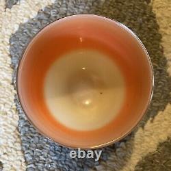 Vintage Glassybaby Candle Holder Color COZY Hand Blown Glass Round Orange Creams