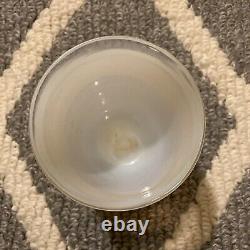 Vintage Glassybaby Candle Holder DREAM White Hand Blown Glass Round Bowl Art