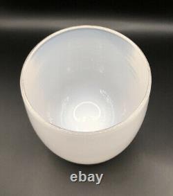 Vintage Glassybaby Candle Holder White CELEBRATE Hand Blown Glass Pre-Triskelion