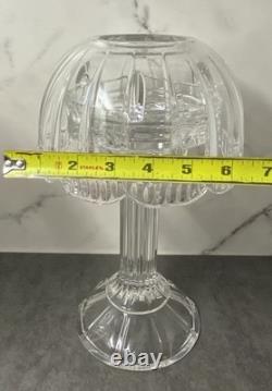 Vintage Godinger Shannon Crystal Fairy Lamp Large Pair Votive Candle Holders 12