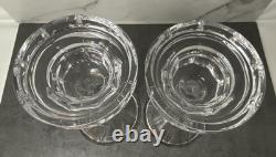 Vintage Godinger Shannon Crystal Fairy Lamp Large Pair Votive Candle Holders 12