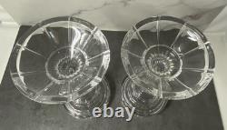Vintage Godinger Shannon Crystal Fairy Lamp Large Pair Votive Candle Holders 12