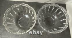Vintage Godinger Shannon Crystal Fairy Lamp Large Pair Votive Candle Holders 12