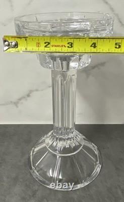 Vintage Godinger Shannon Crystal Fairy Lamp Large Pair Votive Candle Holders 12