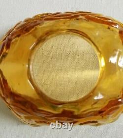 Vintage HTF LE SMITH Glass Turtle Fairy Light Lamp, Amber & Clear, 2 Pc, RARE