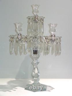 Vintage Heisey Elegant Glass OLD WILLIAMSBURG 4 Light Crystal Candelabra Candle