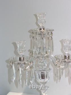 Vintage Heisey Elegant Glass OLD WILLIAMSBURG 4 Light Crystal Candelabra Candle