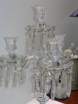 Vintage Heisey Elegant Glass OLD WILLIAMSBURG 4 Light Crystal Candelabra Candle