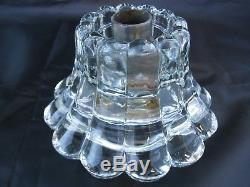 Vintage Heisey Hurricane Candle Holders, Engraved Cut Glass Lamps, Stunning