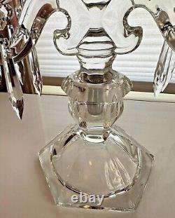 Vintage Heisey Old Williamsburg 3-Light Candelabra Including Crystal Prisms