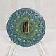 Vintage Higgins Fused Art Glass Wall Sconce Candle Holder Blue Sunburst