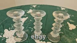 Vintage Iittala Finland Glass Candle Holders