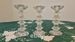 Vintage Iittala Finland Glass Candle Holders