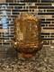 Vintage Indiana Glass Amber Stars And Bars Fairy Lamp Votive Holder 6&frac12;