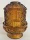 Vintage Indiana Glass Amber Stars And Bars Fairy Lamp