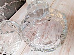 Vintage Indiana Glass Candlesticks Pair #303 Clear 8.5 x 5 base 1930 no flaws