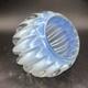 Vintage Italian Camer Glass Candle Votive Blue Clear Opalescent Bowl See Pics