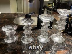 Vintage Ittala FESTIVO Art Glass Candle Holders Set of 4