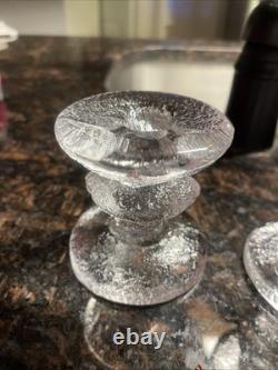 Vintage Ittala FESTIVO Art Glass Candle Holders Set of 4