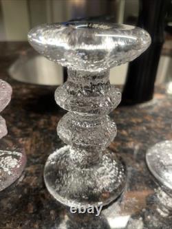 Vintage Ittala FESTIVO Art Glass Candle Holders Set of 4