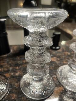 Vintage Ittala FESTIVO Art Glass Candle Holders Set of 4