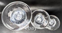 Vintage Kosta Boda Kjell Engman Cool Art Glass Bubbles Candle Holders 3 Set SD24