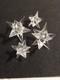 Vintage Mcm Set Of 4 Rosenthal 9-point Crystal Star Candle Holders