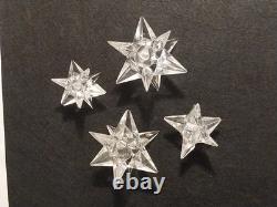 Vintage MCM Set of 4 Rosenthal 9-Point Crystal Star Candle Holders