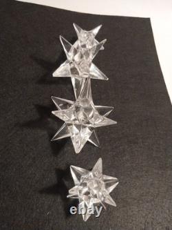 Vintage MCM Set of 4 Rosenthal 9-Point Crystal Star Candle Holders
