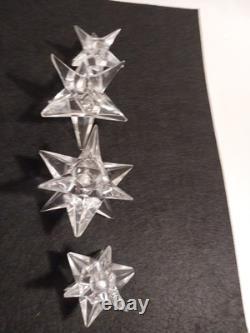 Vintage MCM Set of 4 Rosenthal 9-Point Crystal Star Candle Holders