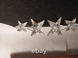 Vintage MCM Set of 4 Rosenthal 9-Point Crystal Star Candle Holders