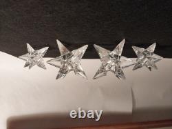 Vintage MCM Set of 4 Rosenthal 9-Point Crystal Star Candle Holders