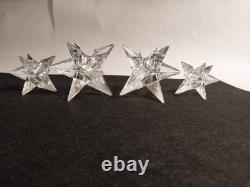 Vintage MCM Set of 4 Rosenthal 9-Point Crystal Star Candle Holders