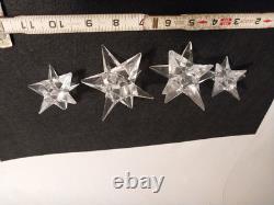 Vintage MCM Set of 4 Rosenthal 9-Point Crystal Star Candle Holders