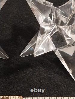 Vintage MCM Set of 4 Rosenthal 9-Point Crystal Star Candle Holders