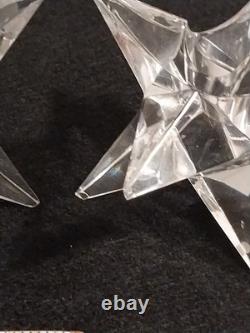 Vintage MCM Set of 4 Rosenthal 9-Point Crystal Star Candle Holders