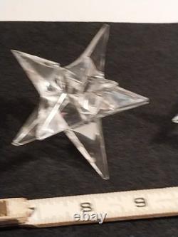 Vintage MCM Set of 4 Rosenthal 9-Point Crystal Star Candle Holders