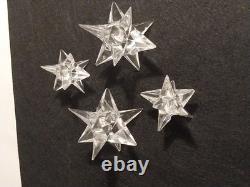 Vintage MCM Set of 4 Rosenthal 9-Point Crystal Star Candle Holders