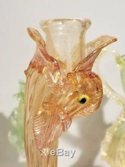 Vintage Murano Glass Fish candle holder By Salviati